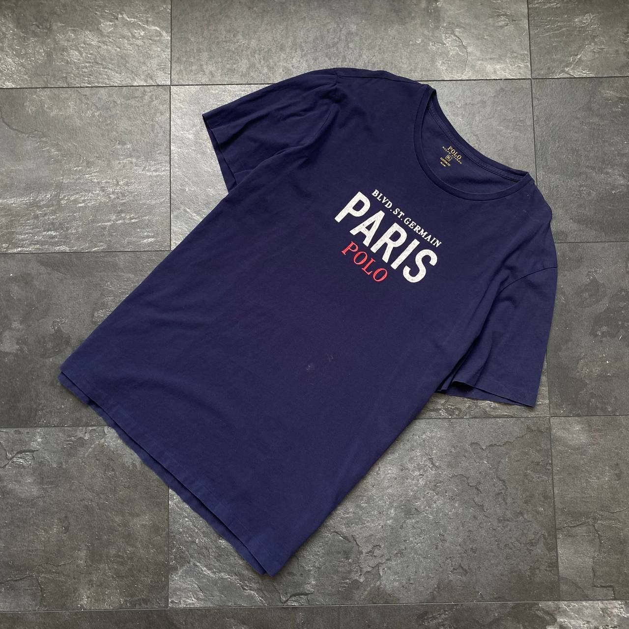 Polo Ralph Lauren × Vintage Big logo Paris polo Ralph Lauren tee shirts Size US XL / EU 56 / 4 - 1 Thumbnail