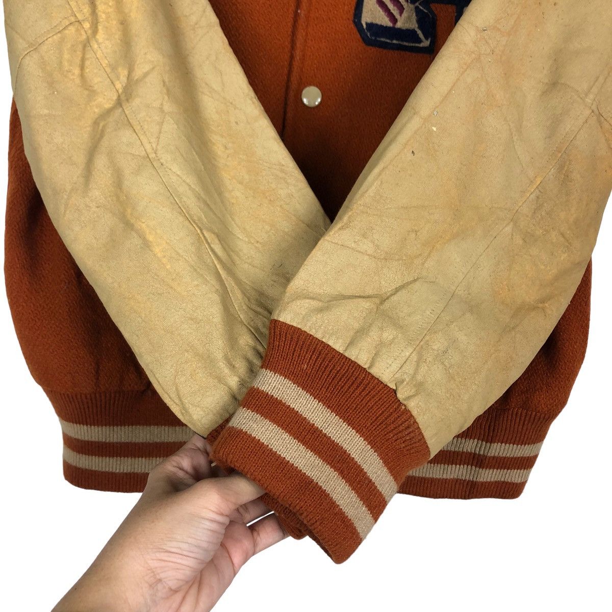 Japanese Brand Vtg Varsity Jacket Leather Rich Girl Japan Hysteric Glamour Size US M / EU 48-50 / 2 - 18 Thumbnail