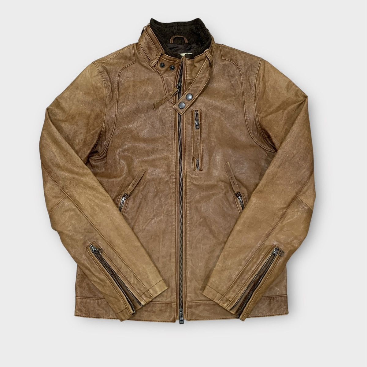 Journal Standard JOURNAL STANDARD JAPAN SHEEPSKIN LEATHER BIKER JACKET Size US S / EU 44-46 / 1 - 1 Thumbnail