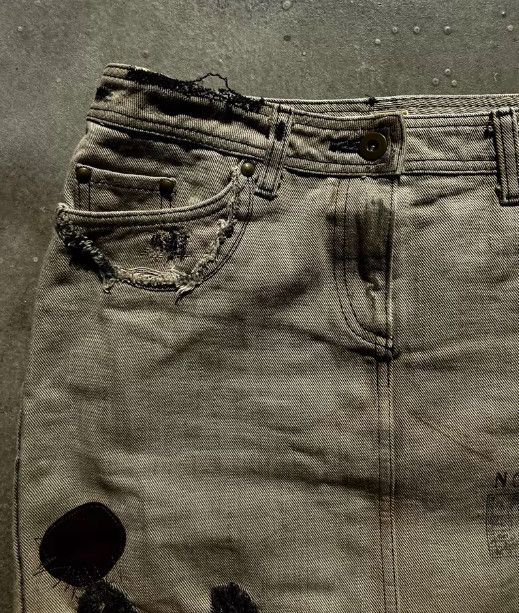 Share Spirit Homme SHARE SPIRIT Early Chain-Distressed Skirt Size 36" / US 14 / IT 50 - 3 Thumbnail