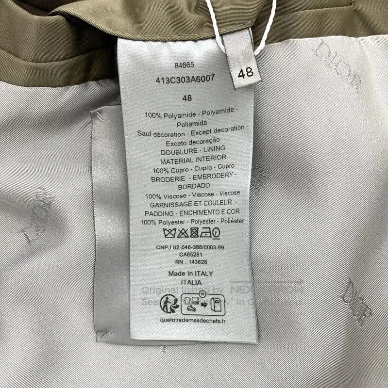 Dior Dior Brown Nylon Men's Outerwear Coat . Size US M / EU 48-50 / 2 - 7 Thumbnail
