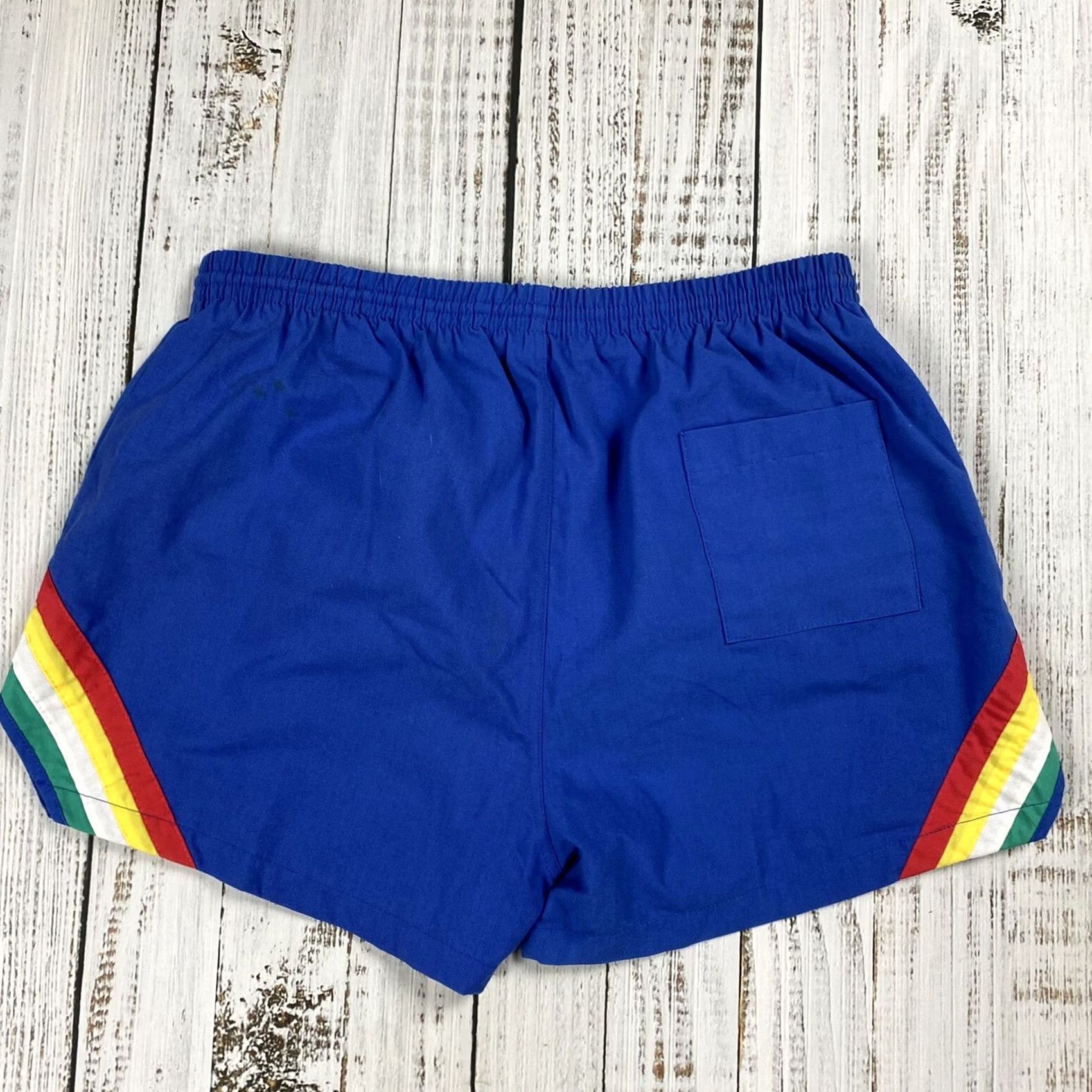 Vintage VINTAGE Pacific Reflections Shorts Mens L VTG 80S SURF BEACH RAINBW HIGH CUT YACHT CLUB Size US 33 - 7 Thumbnail