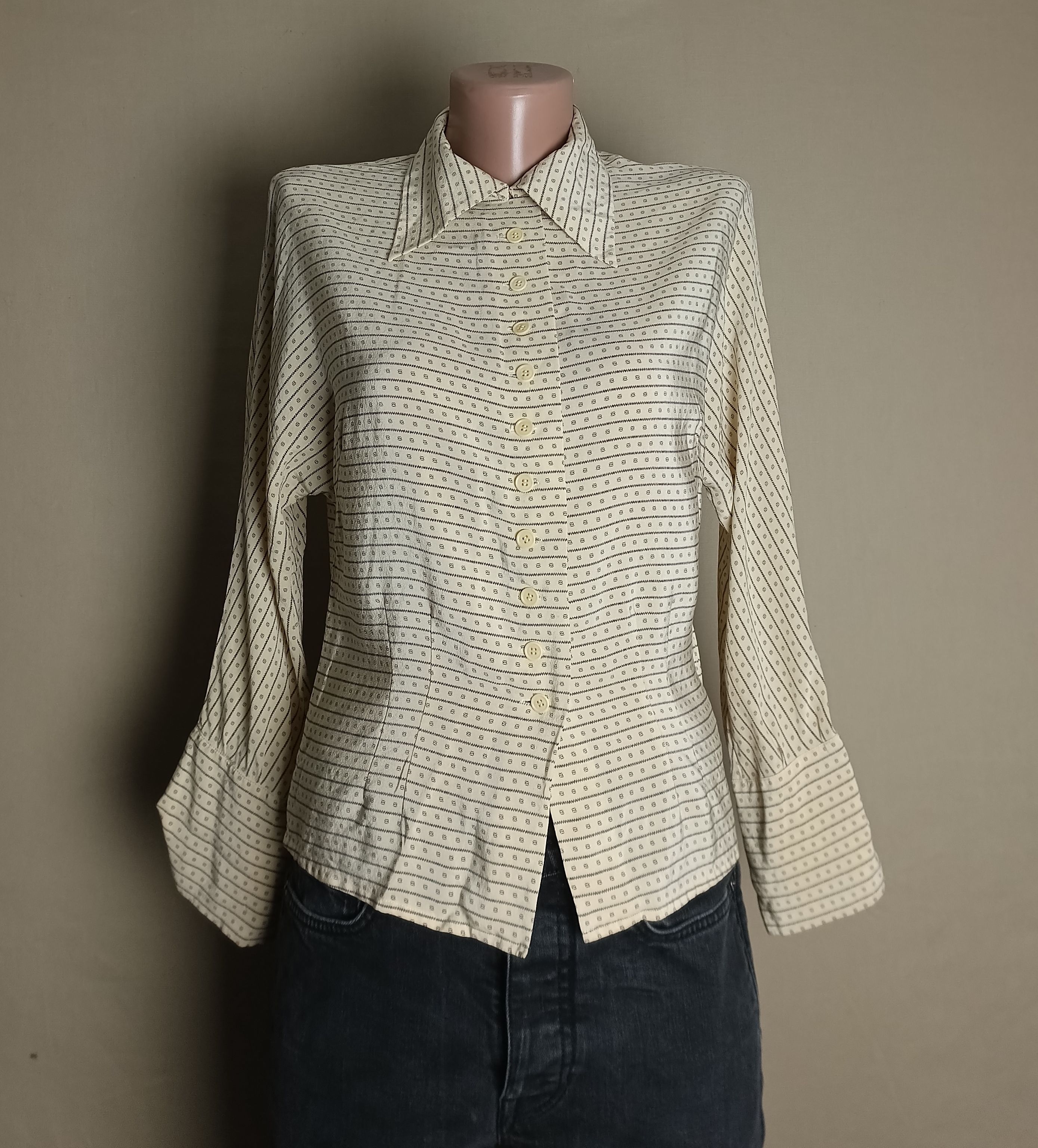 Designer TOAST Abstract Print Silk Blouse Shirt UK 8 Size S / US 4 / IT 40 - 2 Thumbnail