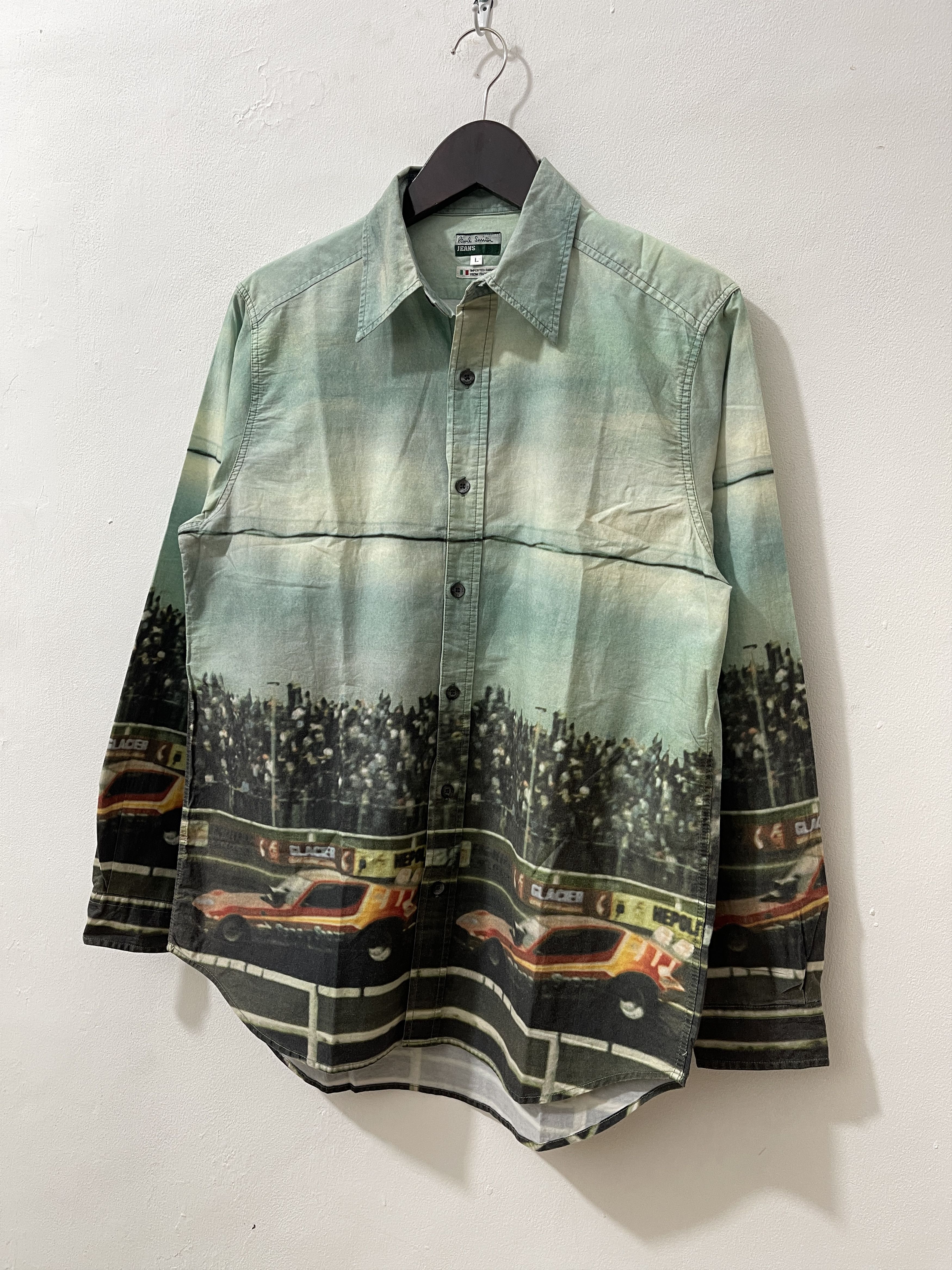 Vintage 90s Paul Smith Archive Nascar Button Up Shirts Size US L / EU 52-54 / 3 - 2 Thumbnail