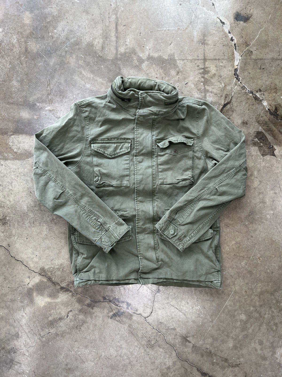 Old Navy × Vintage Vintage Y2K Old Navy Army Multi Full Zip Jacket Medium Size US M / EU 48-50 / 2 - 2 Thumbnail
