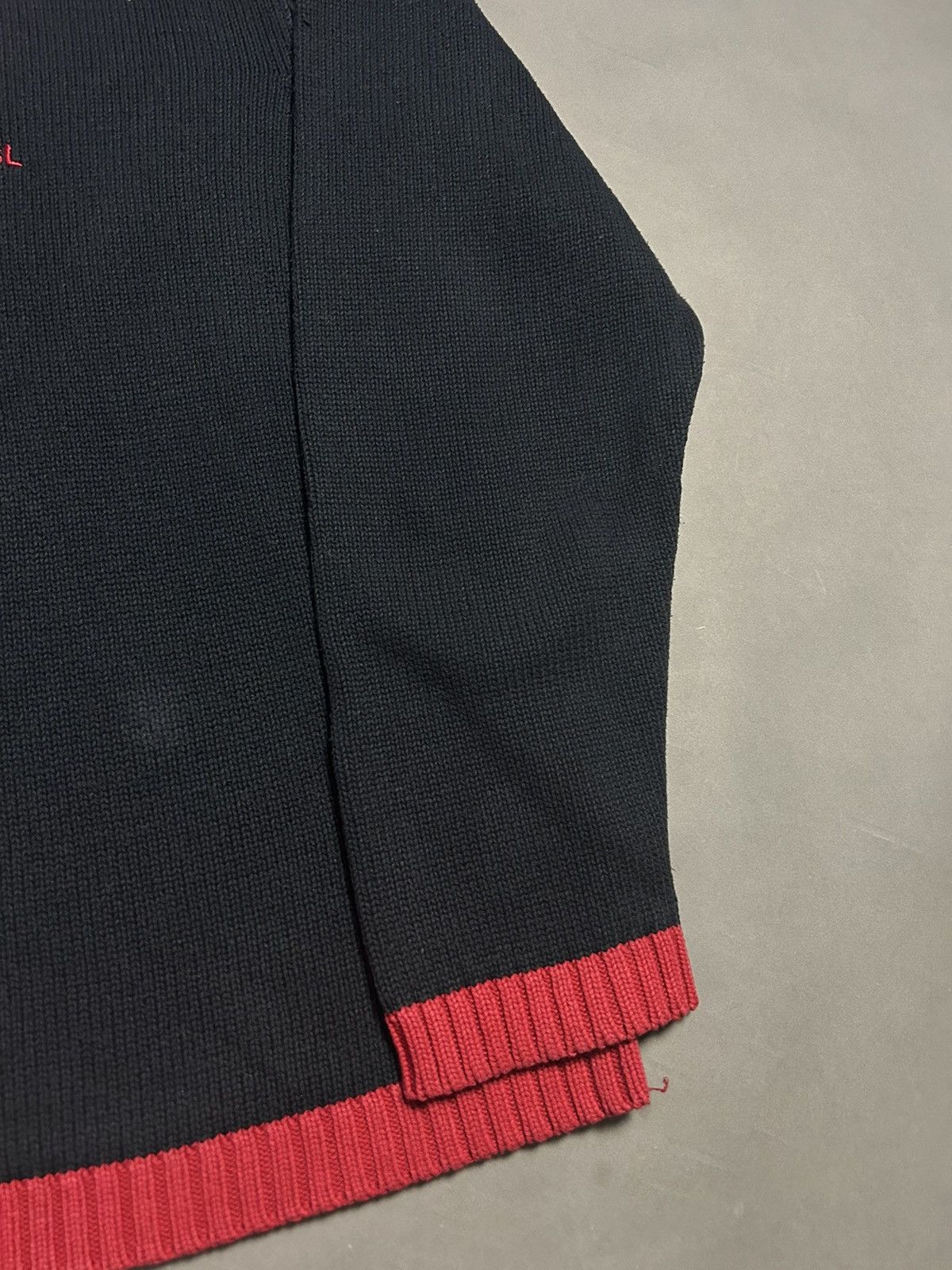 Saint Laurent Paris YSL sweater turtleneck black red Saint Laurent Jeans Size US XL / EU 56 / 4 - 4 Thumbnail