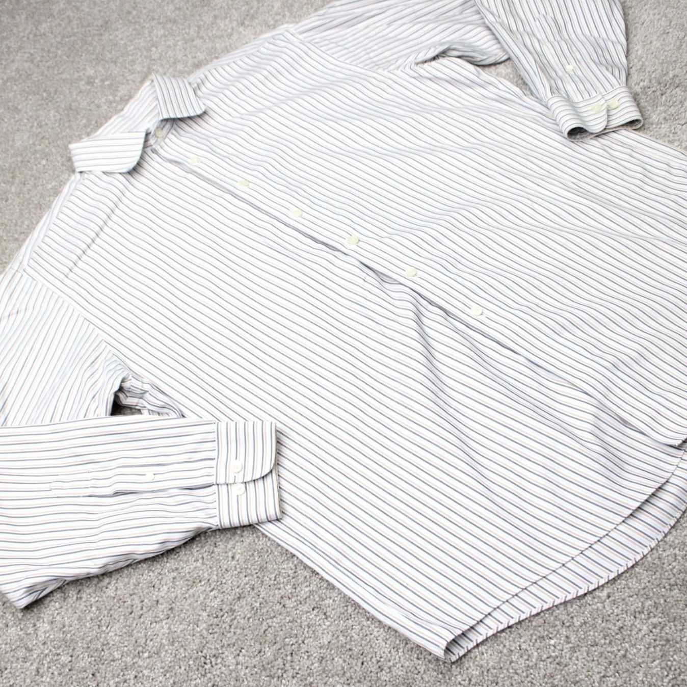 Brooks Brothers Brooks Brothers Shirt Mens Large Brown/White Non-Iron Supima Cotton Long Sleeve Button-Up Casual Formal Business Workwear Length: Long Sleeve? Size US L / EU 52-54 / 3 - 7 Thumbnail
