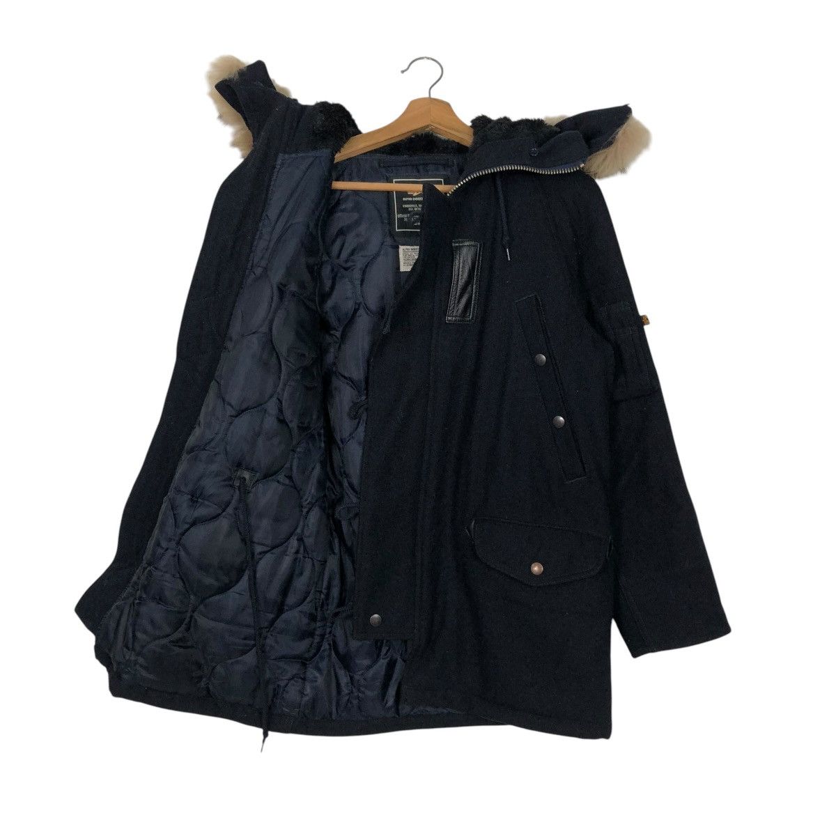 Alpha Industries 🔥VINTAGE PARKA JACKET ALPHA INDUSTRIES USA MINK FUR HOODIE Size US S / EU 44-46 / 1 - 14 Thumbnail