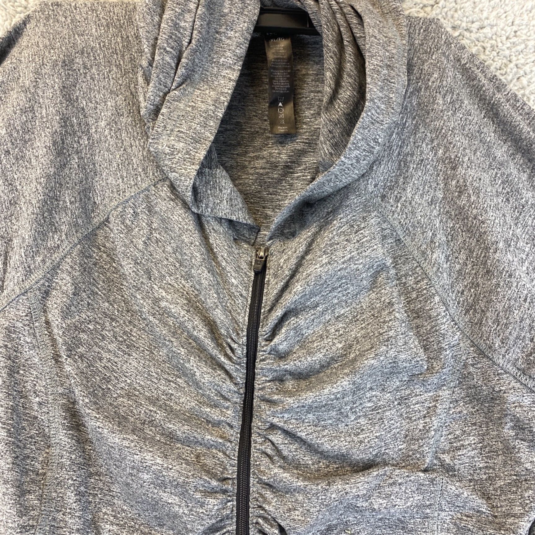Vintage RBX Live Life Active Hoodie Womens XL Gray Pullover Hooded Pockets Striped Size XL / US 12-14 / IT 48-50 - 3 Thumbnail