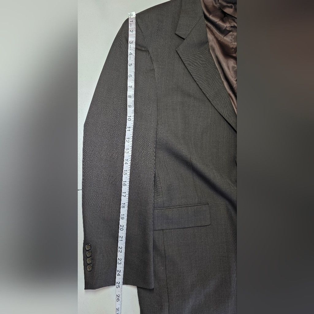 Austin Reed Vintage Austin Reed London Men’s Prom Brown Windowpane 2 Pie Size 44R - 16 Thumbnail