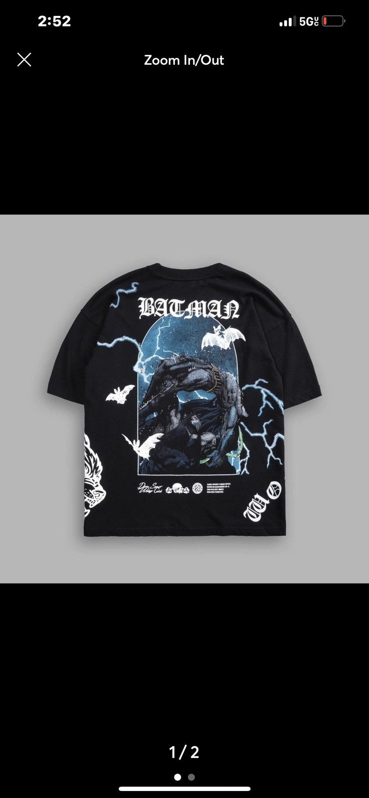 Darc Sport KNIGHT FALL "PREMIUM" OVERSIZED TEE IN BLACK Size US XL / EU 56 / 4 - 1 Thumbnail