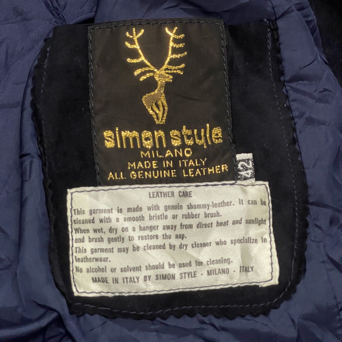 Genuine Leather Vintage Simon Style Milano Genuine Leather Blazer Jacket Size US XS / EU 42 / 0 - 20 Thumbnail