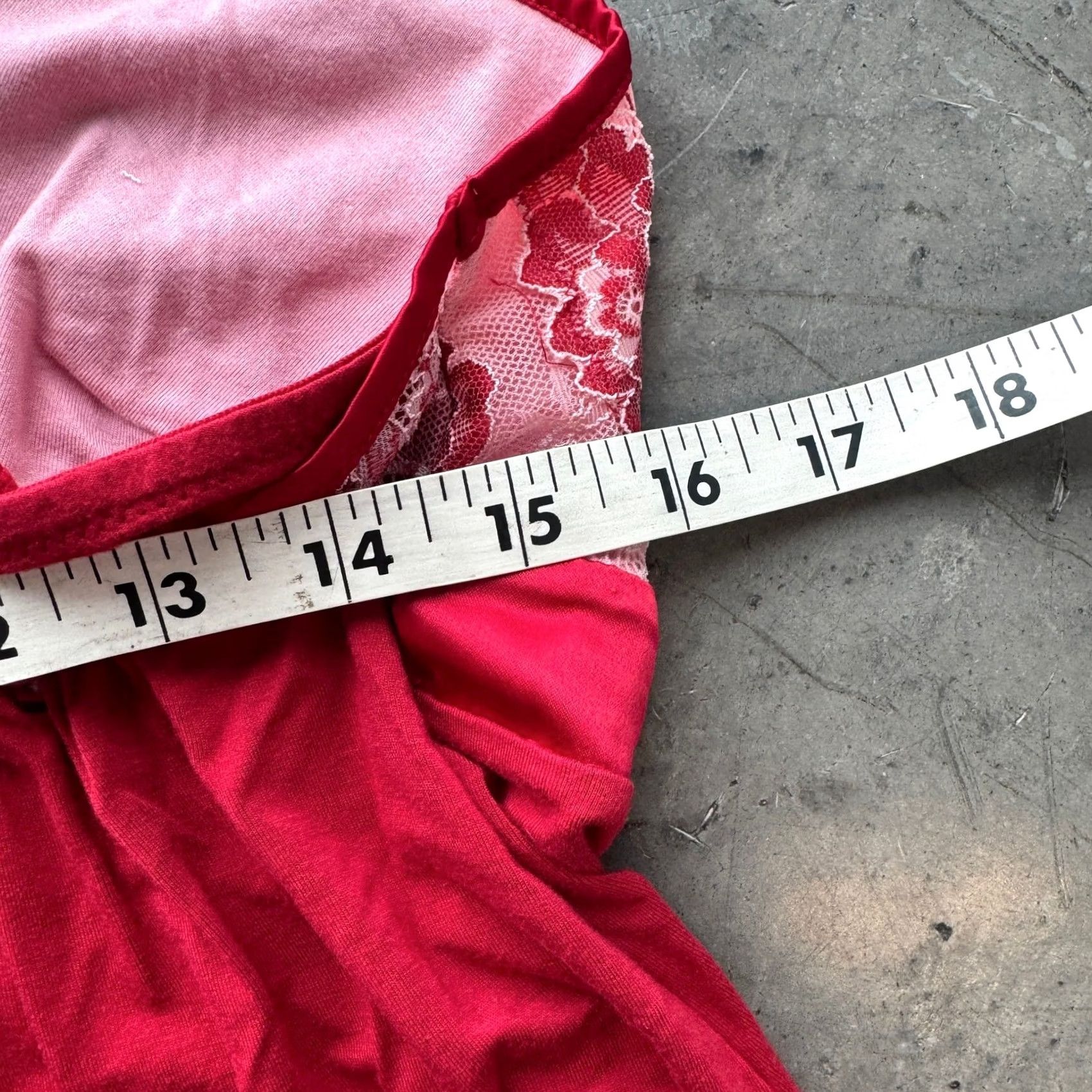 Vintage VINTAGE Soma Cool Nights Red Lace Trim Nightie Chemise Women Large Dress Womens Size ONE SIZE - 4 Thumbnail