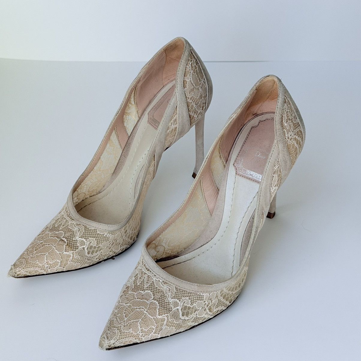 Dior Christian Dior Lace Suede Lingerie Pumps Size US 6.5 / IT 36.5 - 4 Thumbnail