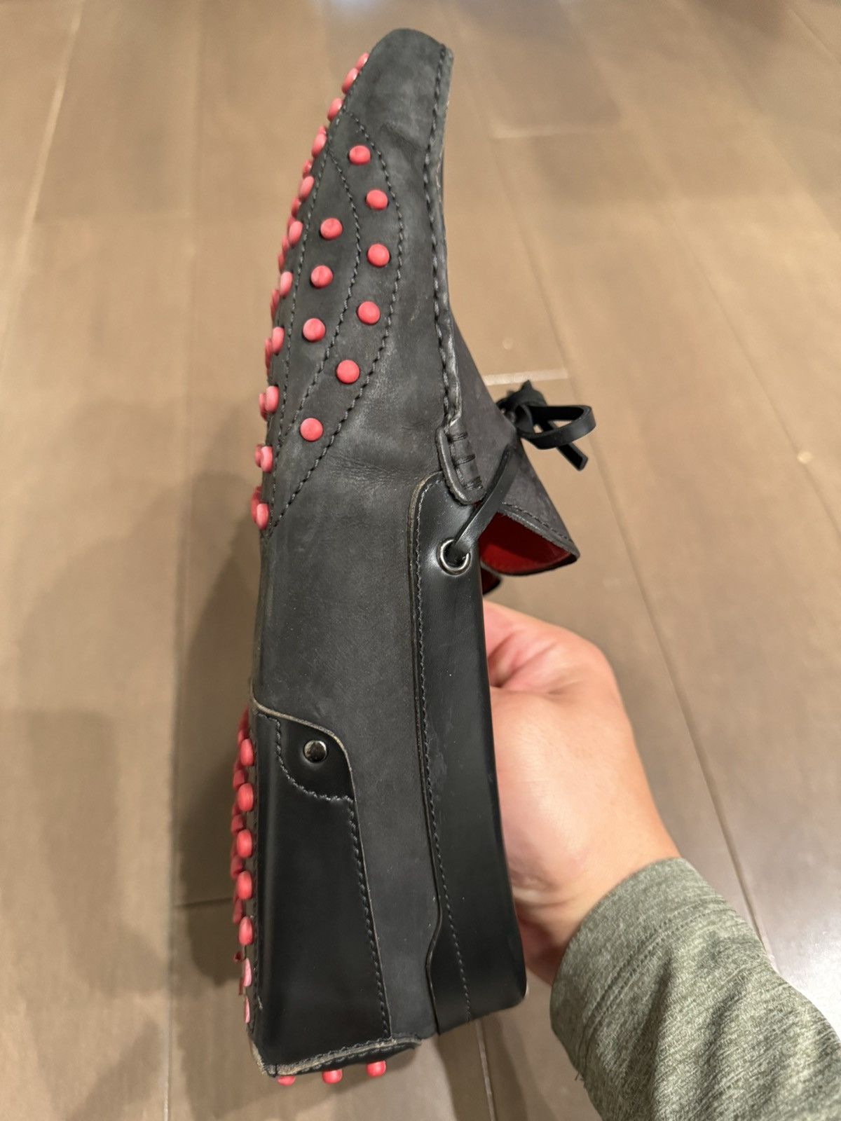Tod's Tod’s x Ferrari Black Nubuck Driving Shoes Size US 9.5 / EU 42-43 - 6 Thumbnail