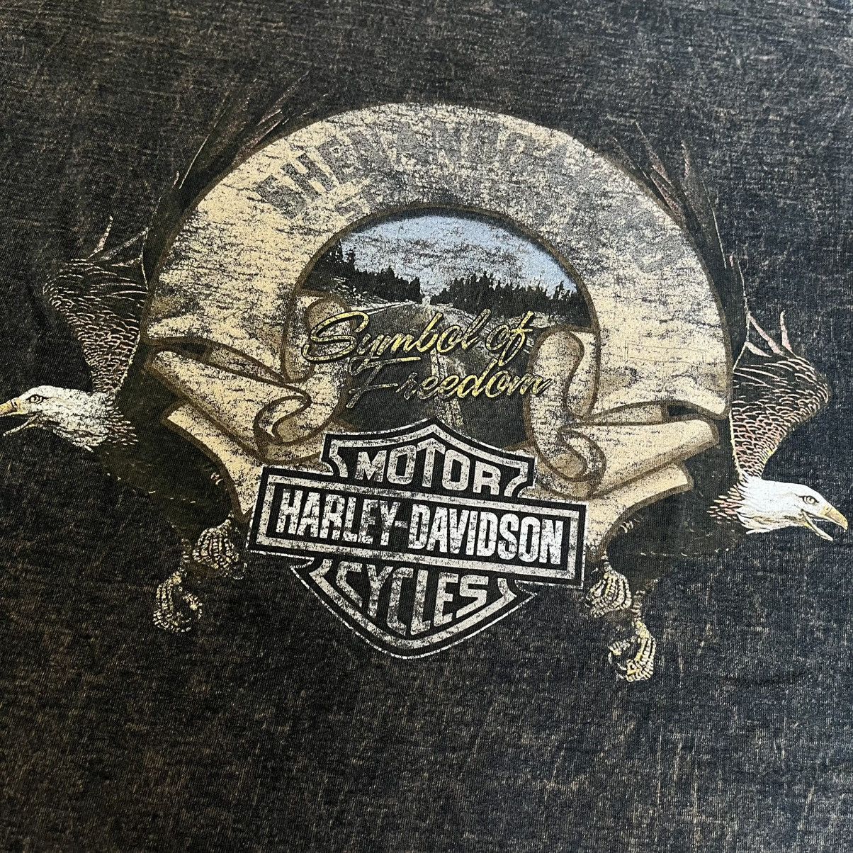 Harley Davidson × Vintage Vintage 2000s Harley Davidson Symbol of Freedom Graphic Tee Size US XL / EU 56 / 4 - 5 Thumbnail