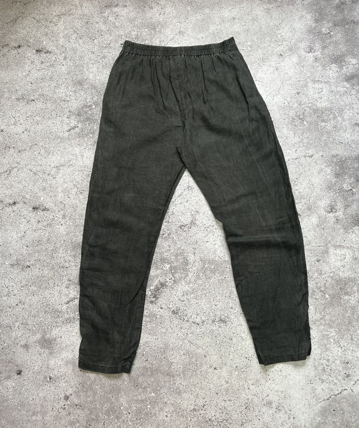 Japanese Brand × OSKA Oska Baggy Linen Pants Trousers Gray Size 26" / US 2 / IT 38 - 13 Thumbnail