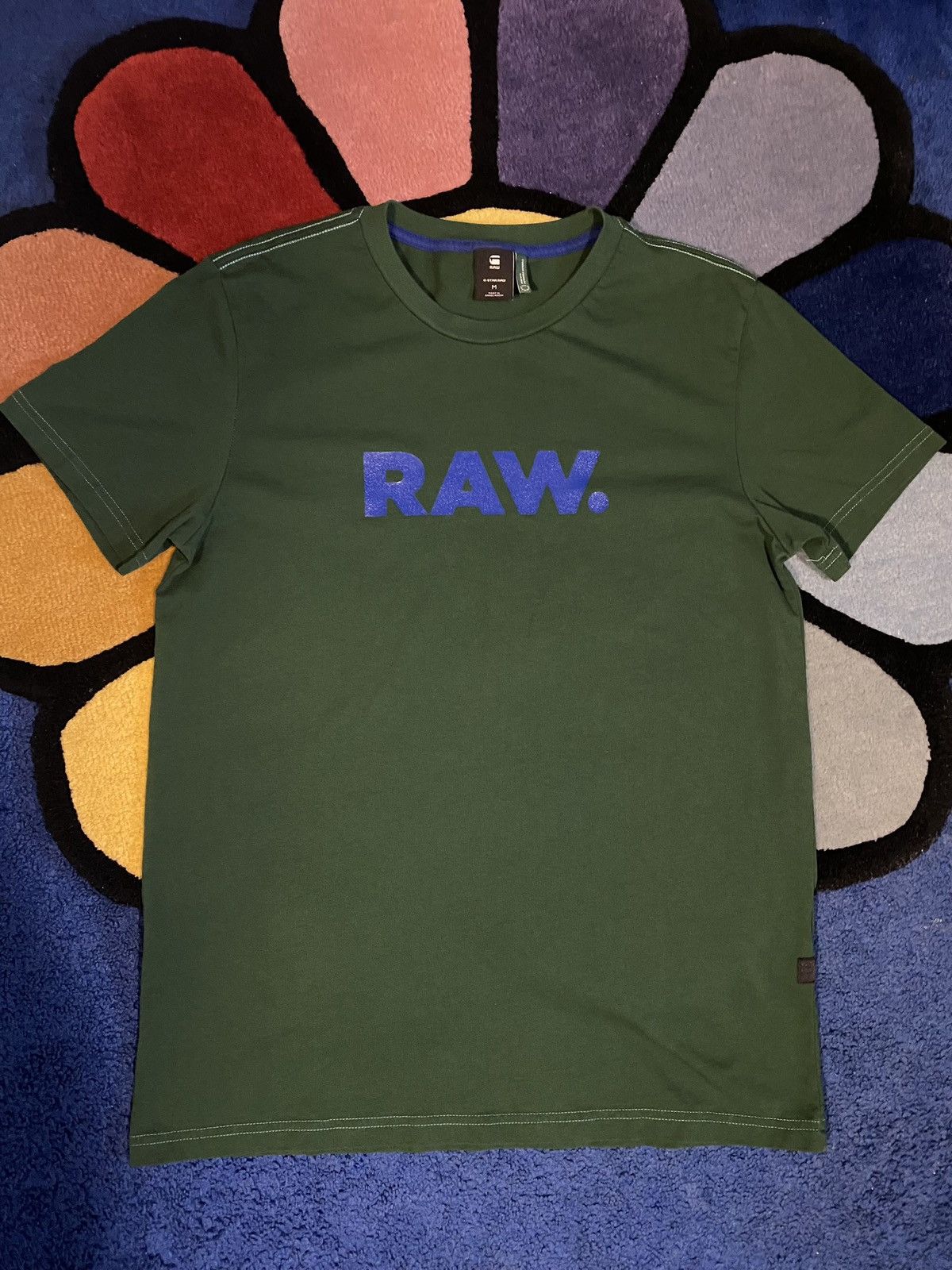 G-Star Gstar Raw Green Tshirt Size US M / EU 48-50 / 2 - 1 Thumbnail