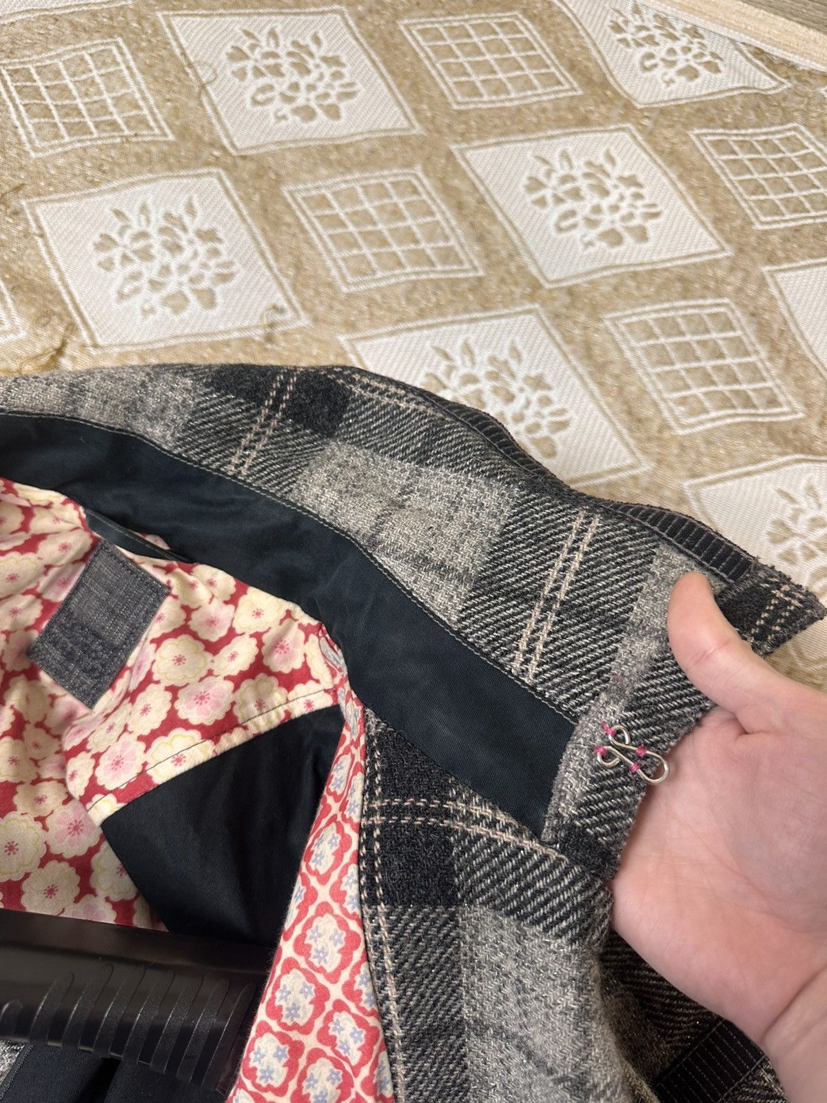 Marithe + Francois Girbaud 🔥 Marithe Francois Girbaud Wool Coat Jacket Check Pattern Size M / US 6-8 / IT 42-44 - 14 Thumbnail