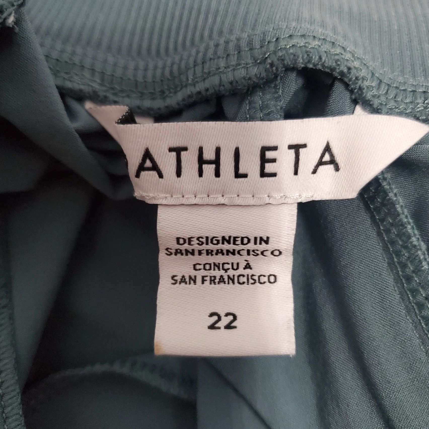 Athleta VINTAGE Athleta Brooklyn Mid Rise Ankle Pant Women Plus 22 Green Pull On Pockets Active Size 40" / US 18 - 3 Thumbnail