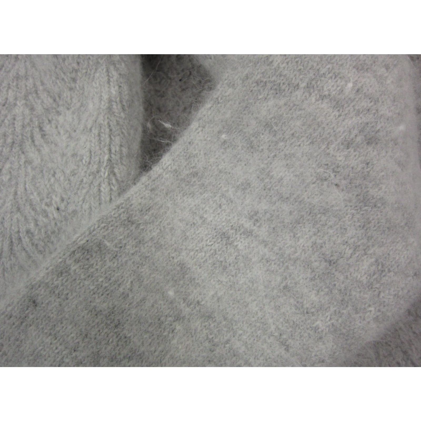Vintage Lucy & Laurel Sweater Womens L Gray Wool Angora Rabbit Anthropologie 90s Pullover V-Neck Wool Angora Knit Shirt Womens Size L / US 10 / IT 46 - 3 Thumbnail