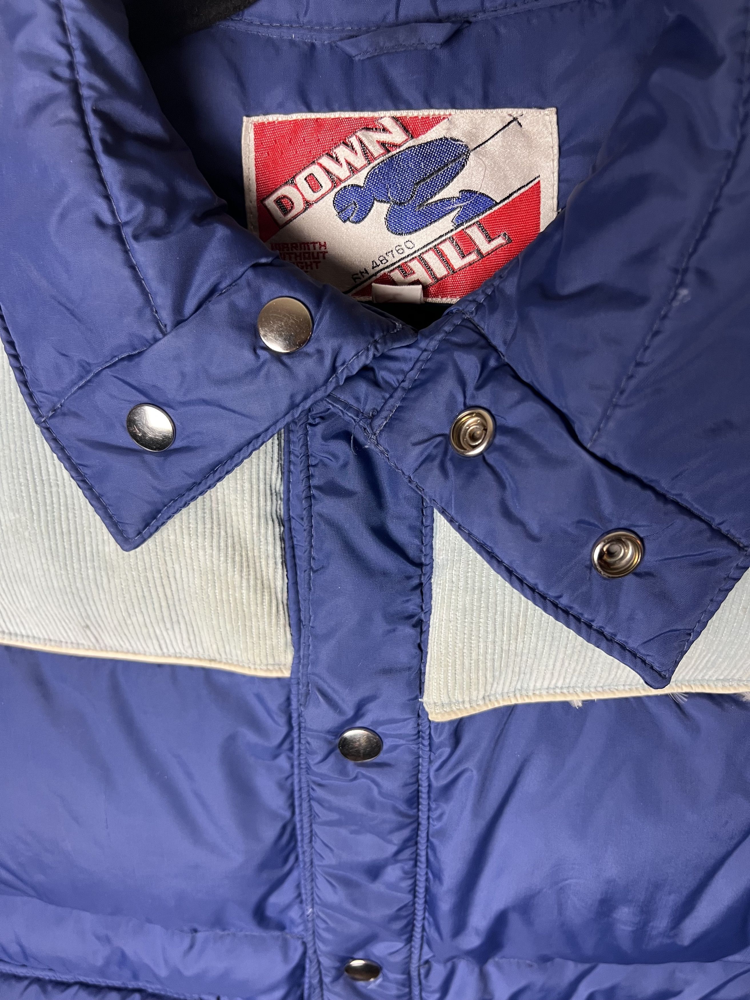 Vintage Vintage 1980's Down Hill Blue Corduroy Western Puffer Vest Size US L / EU 52-54 / 3 - 5 Thumbnail