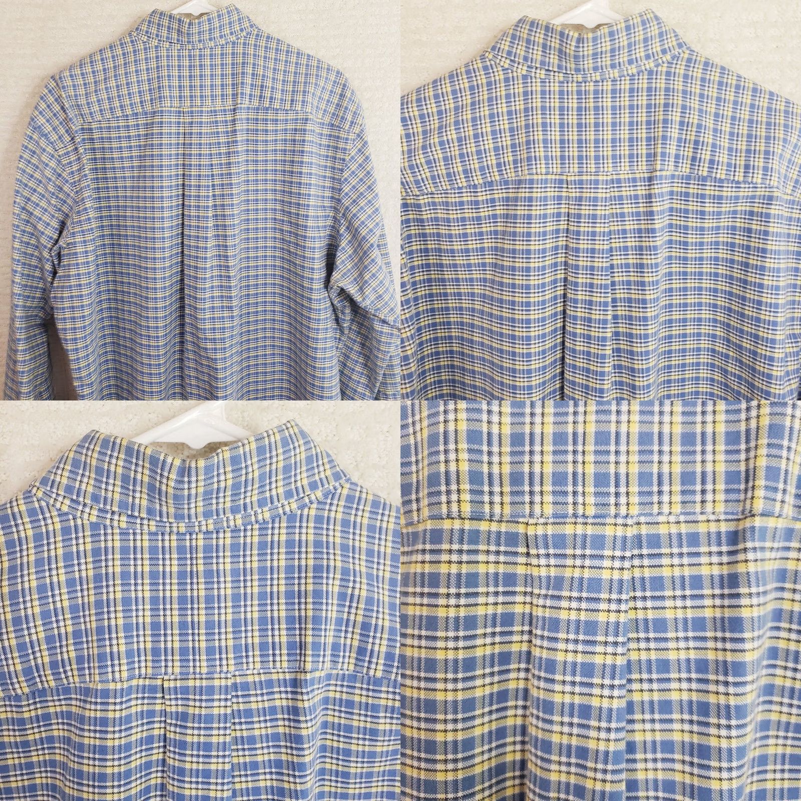 Ralph Lauren Ralph Lauren Men’s Button-Down Shirt XL Blue Yellow Plaid Chambray Classic Fit Size US XL / EU 56 / 4 - 8 Thumbnail