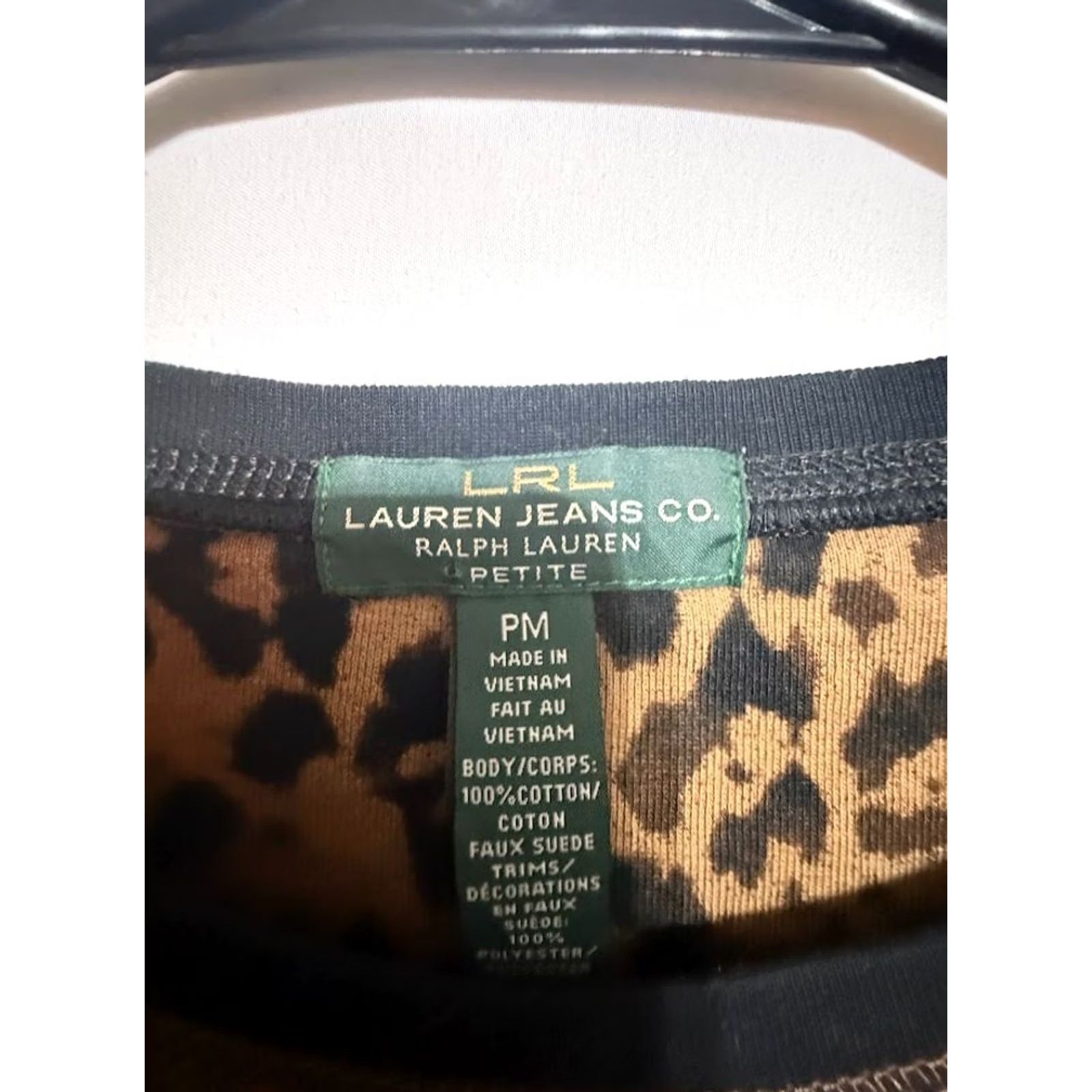 Ralph Lauren Ralph Lauren Jeans Co Leopard Print LS Top Womens PM Elbow Patch Tunic Size M / US 6-8 / IT 42-44 - 3 Thumbnail
