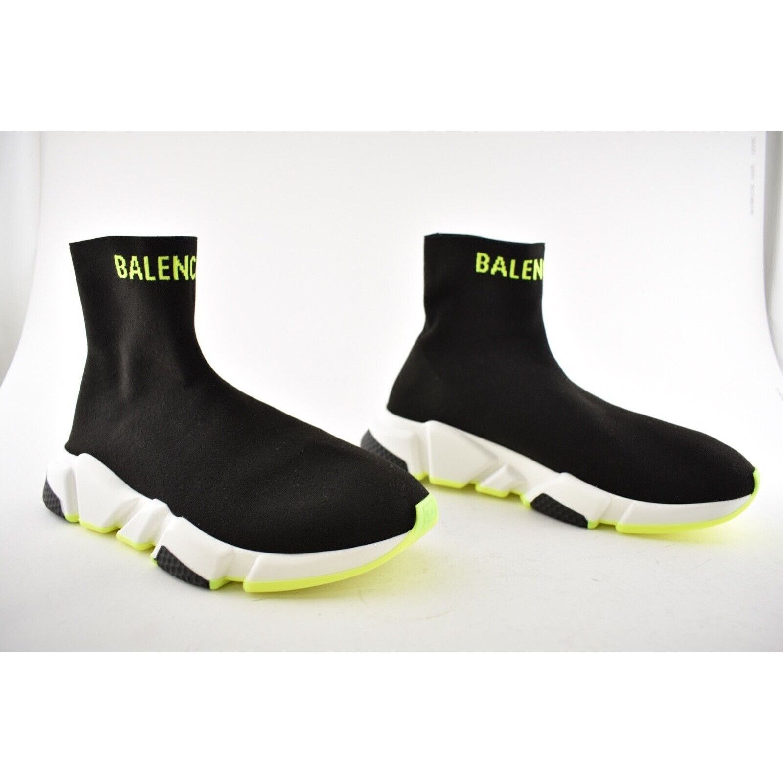 Balenciaga Balenciaga Mens Speed Black Yellow Logo Sock Flat Size US 12 / EU 45 - 2 Thumbnail