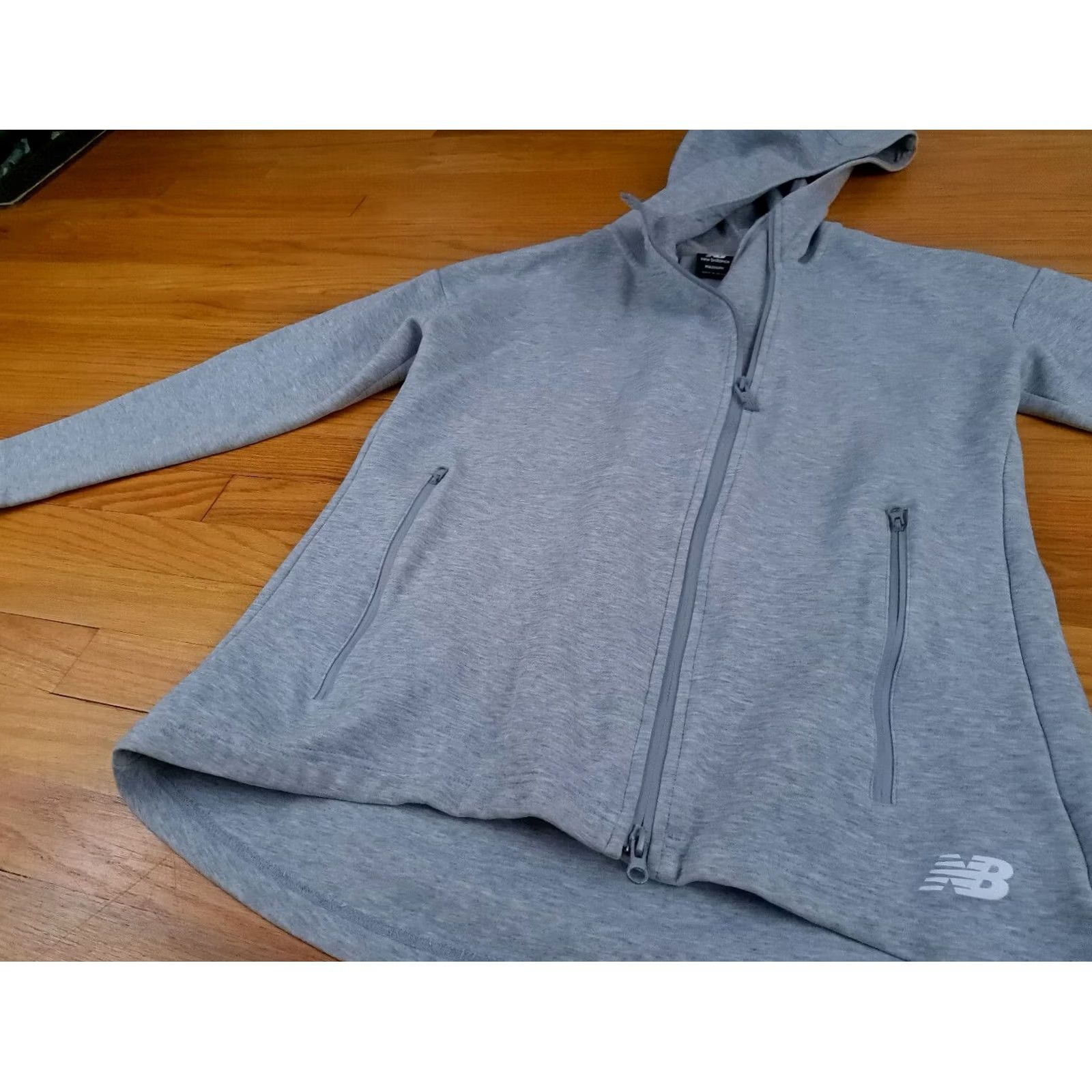 New Balance New Balance Woman Full Zip Sweatshirt M Gray Pockets Sports Outdoor Size M / US 6-8 / IT 42-44 - 4 Thumbnail