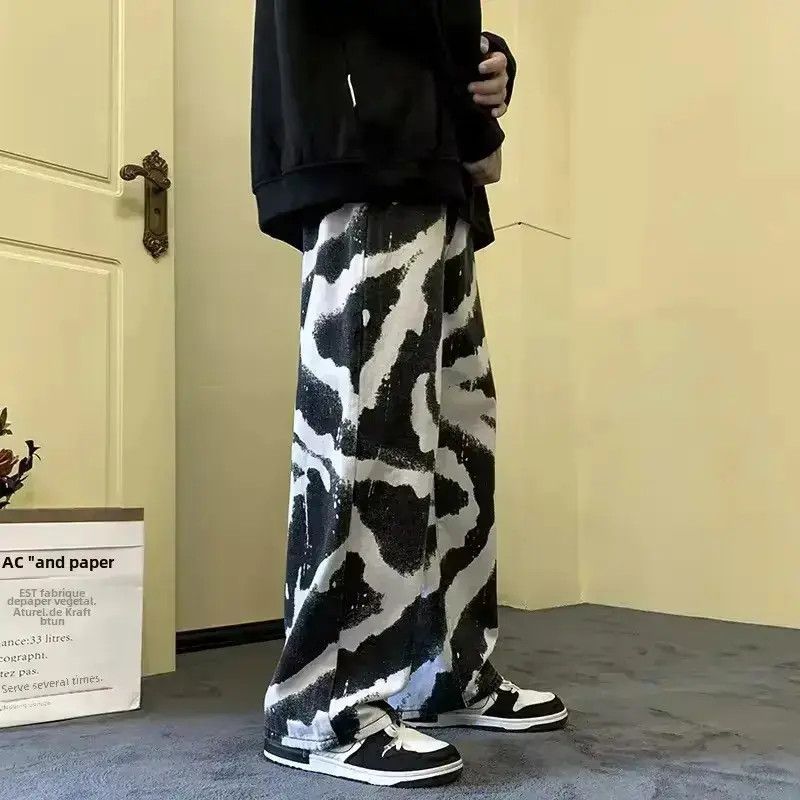 Japanese Brand Baggy Straight Zebra Style Jeans Pants Tie Dye Size US 32 / EU 48 - 1 Thumbnail