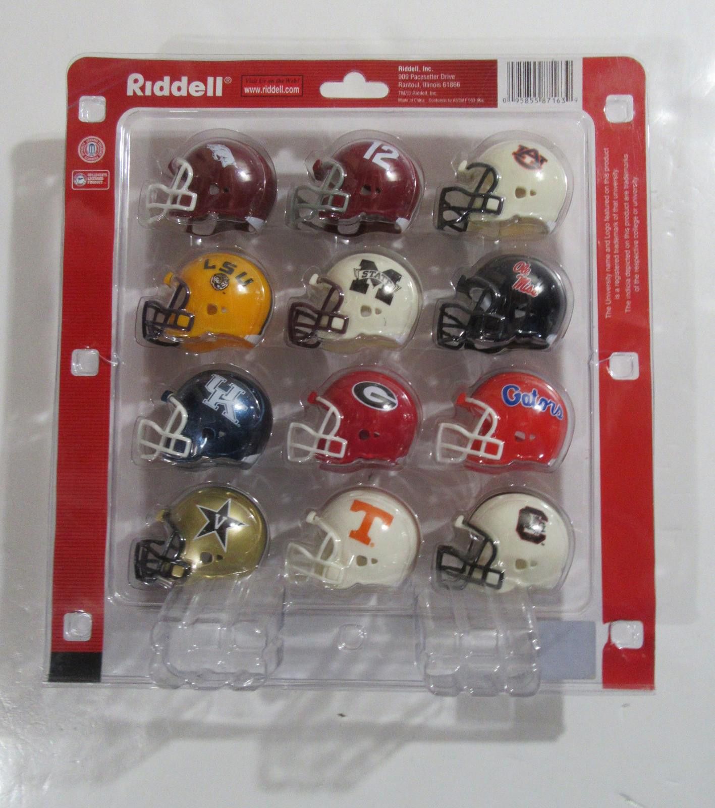 Riddell Riddell SEC Conference Revolution Pocket Pro Football Helmet Size ONE SIZE - 2 Thumbnail
