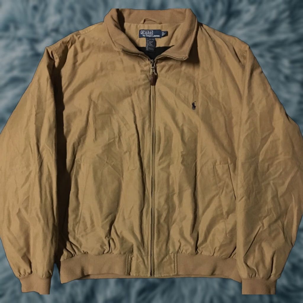 Polo Ralph Lauren VINTAGE Polo Ralph Lauren Jacket Shirt XL Insulated Windbreaker Beige 90s Navy Biker Nautical USA Mens Size US XL / EU 56 / 4 - 1 Thumbnail