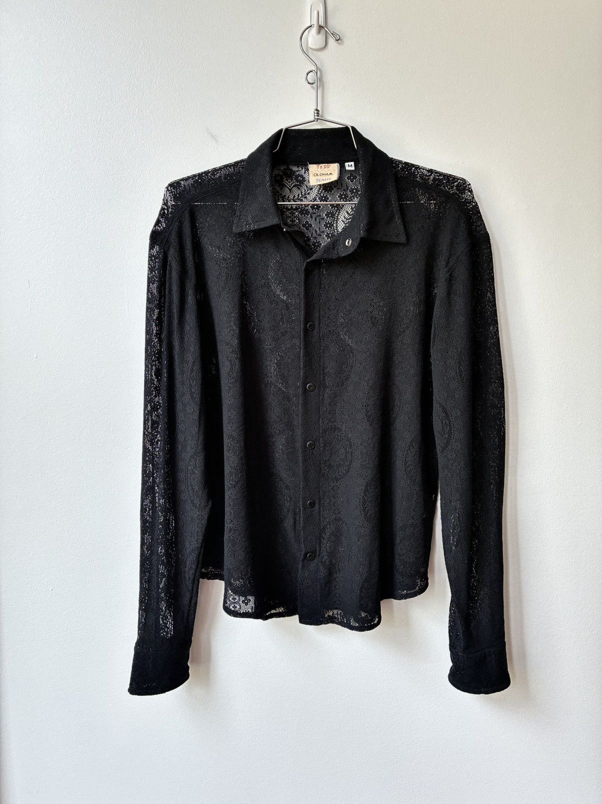 Todd Oldham Todd Oldham Vintage 1990’s Lace Snap Button Blouse Size M / US 6-8 / IT 42-44 - 11 Thumbnail