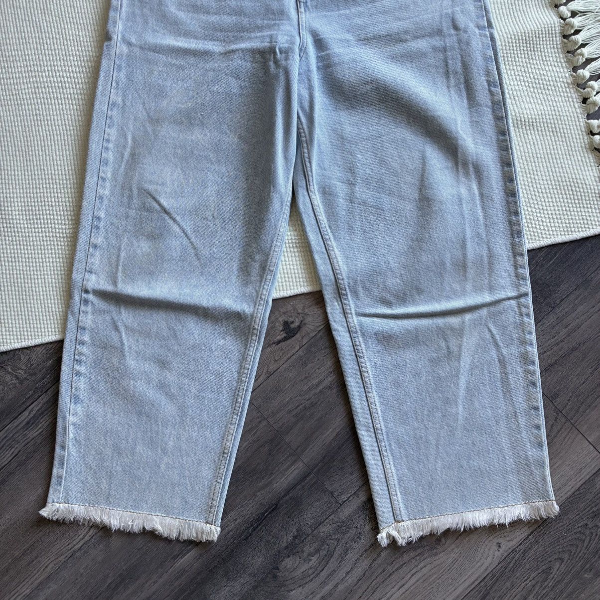 Isabel Marant Etoile Isabel Marant High-Waisted Wide Leg Light Blue Washed Jeans Size 34" / US 12 / IT 48 - 2 Thumbnail