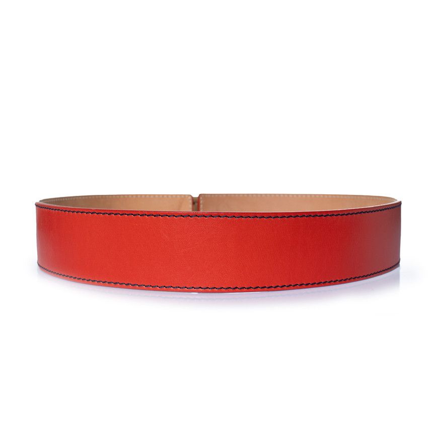 Celine Celine, red leather waist belt Size ONE SIZE - 3 Thumbnail