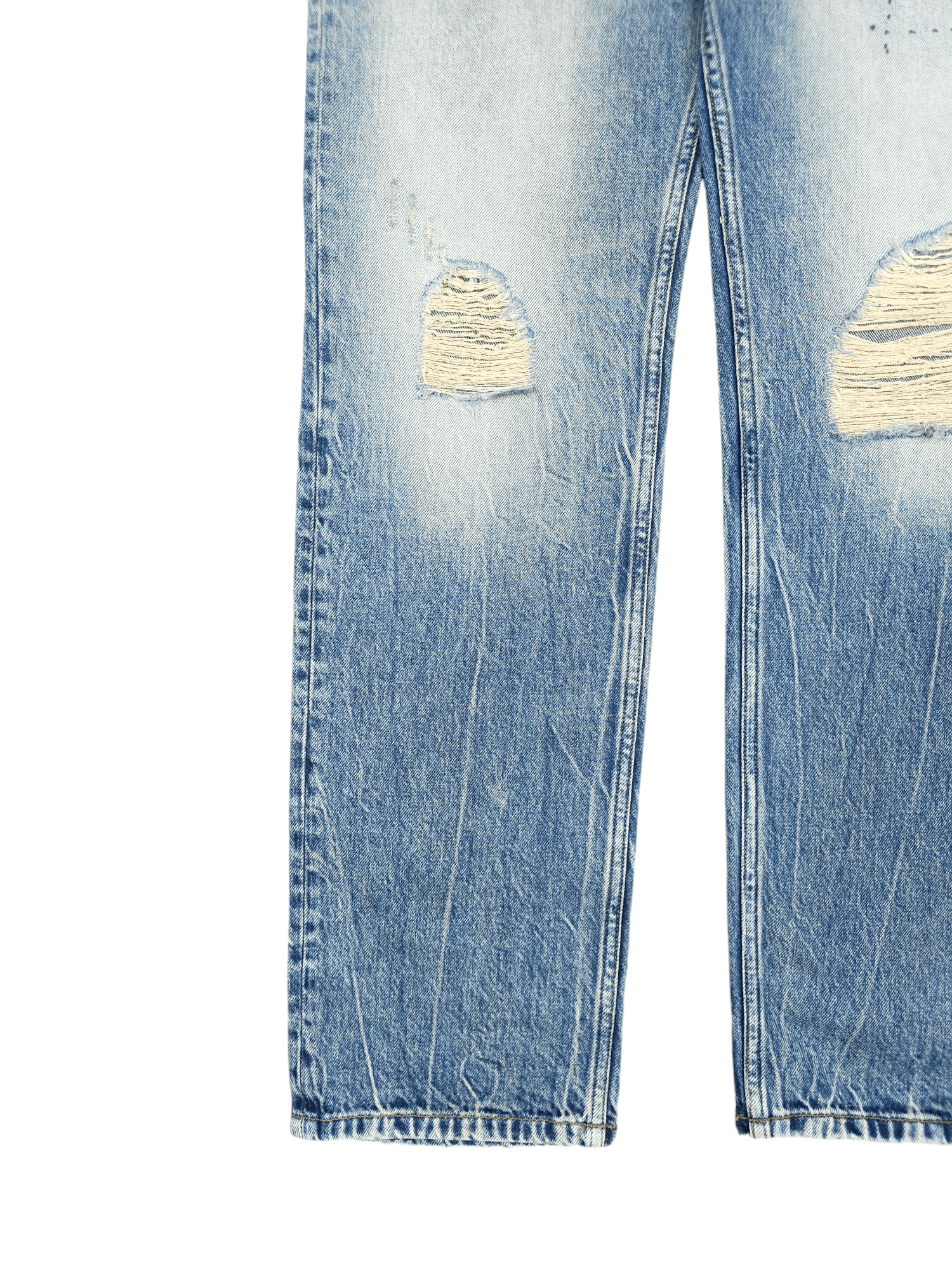 Calvin Klein × Japanese Brand 💎 Size 33/34 Calvin Klein Distressed Ripped Straight Jeans Size US 33 - 10 Thumbnail