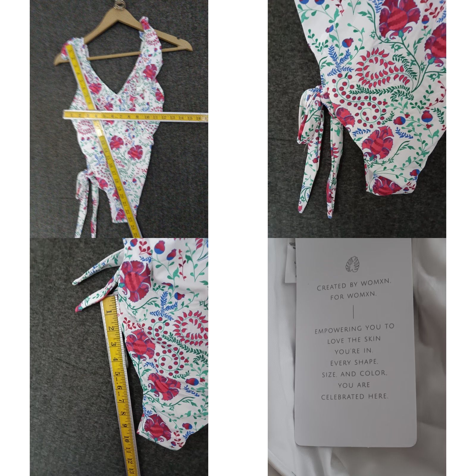 Vintage Toluca Renaissance One Piece Bathing Suit Women S Floral NyLon Spandex Wide Strap Beach Retro Size S / US 4 / IT 40 - 8 Thumbnail