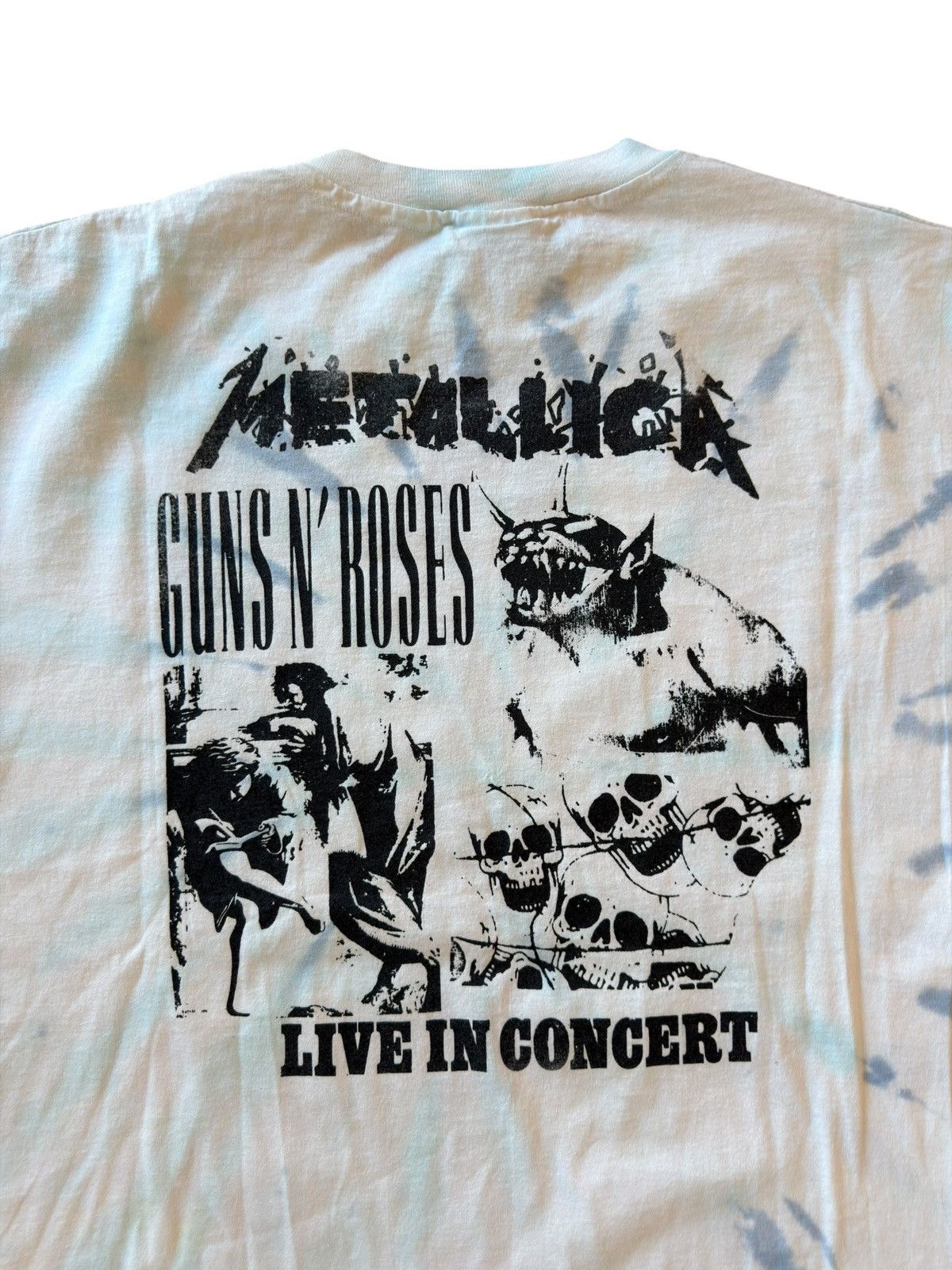 Metallica *RARE* VINTAGE 1992 90s METALLICA X GUNS N ROSES TOUR TEE Size US XXL / EU 58 / 5 - 7 Thumbnail