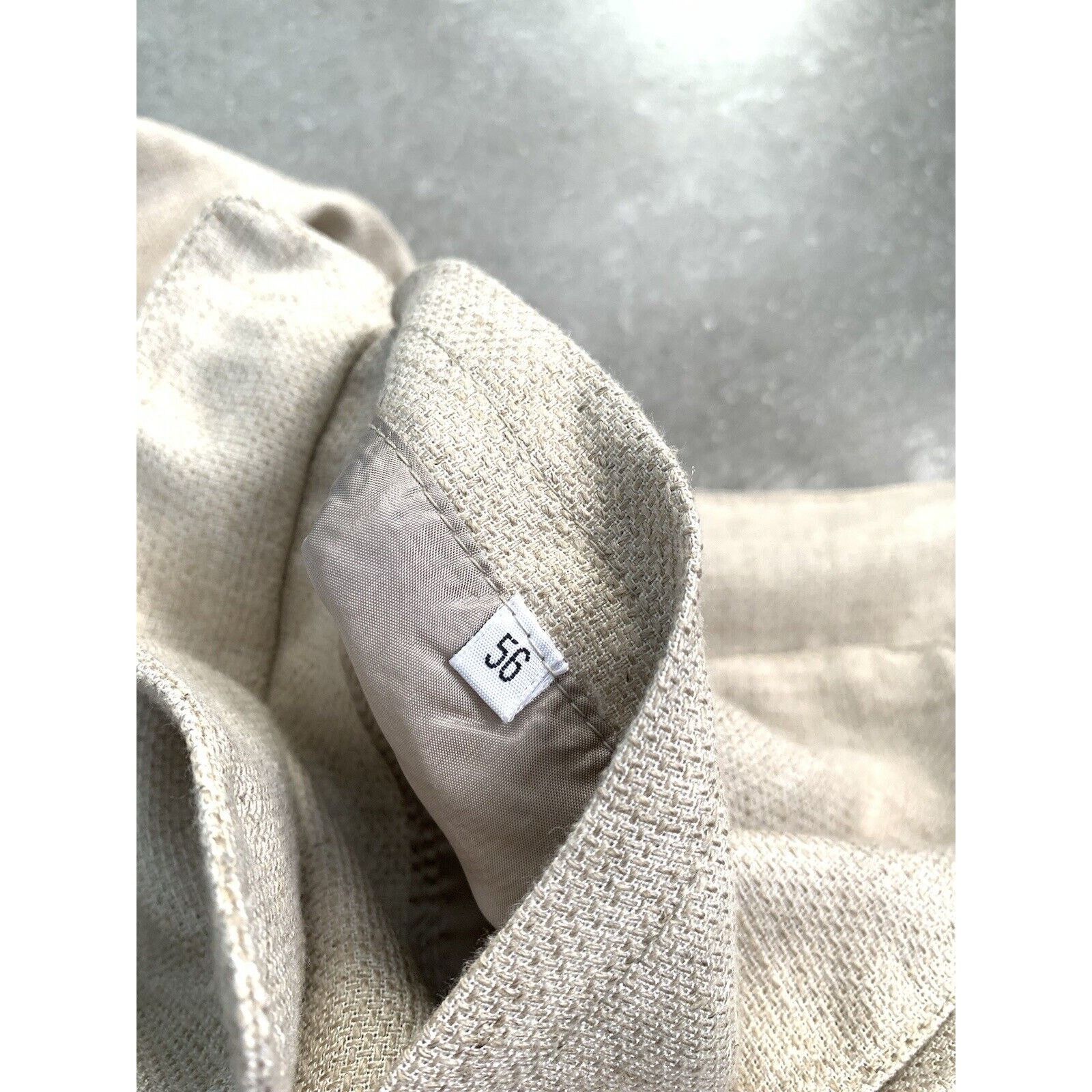Gimo's × Vintage Men's GIMO'S SUEDE LINEN Bomber Jacket Coat EU 56 UK 46 XL Size US XXL / EU 58 / 5 - 24 Thumbnail