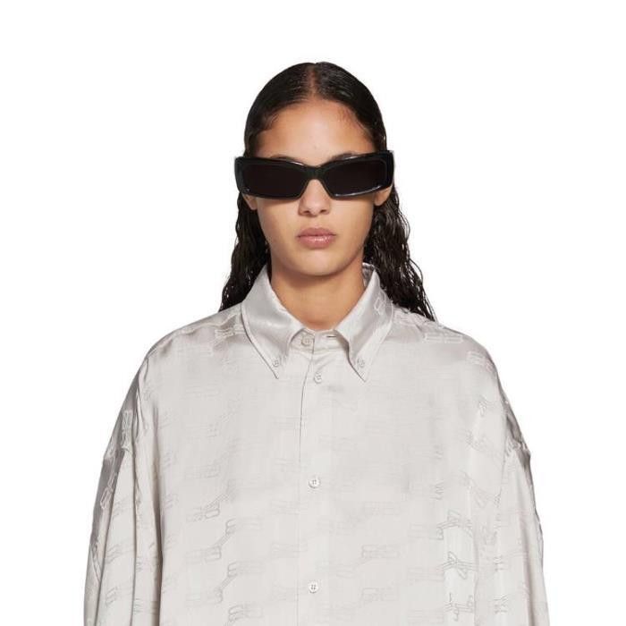Balenciaga o1tr1nto0825 BB Monogram Twisted Sleeve Shirt in Grey Size XS / US 0-2 / IT 36-38 - 5 Thumbnail
