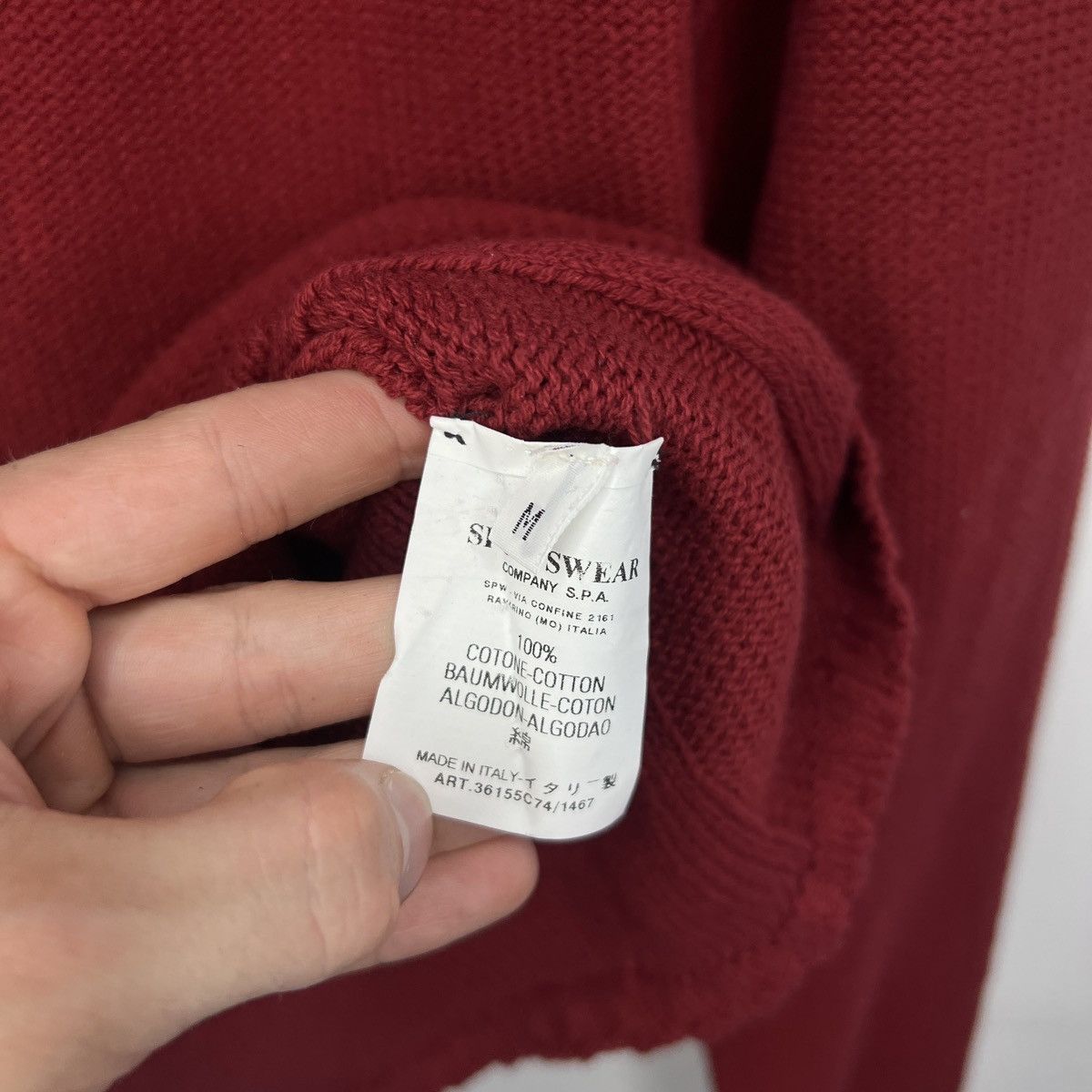Stone Island Stone Island Vintage 90s Y2K Jumper Sweater Knitted Red Size US M / EU 48-50 / 2 - 7 Thumbnail