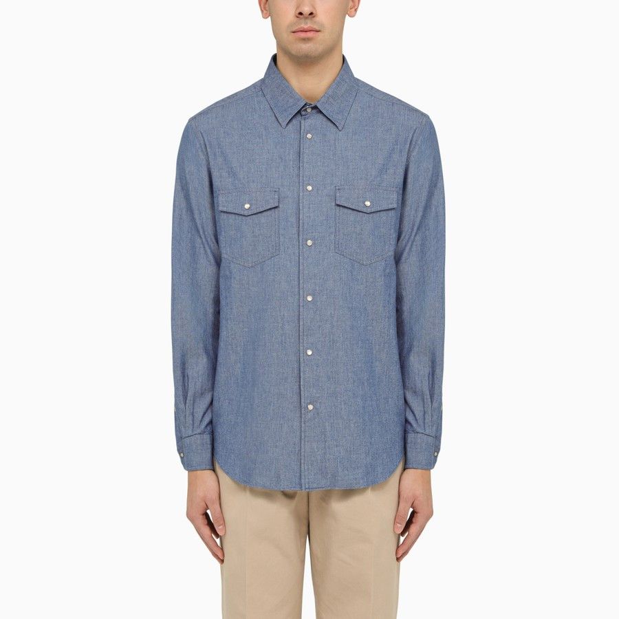 Loro Piana o1d2blof0424 Button Shirts in Light Blue Size US L / EU 52-54 / 3 - 1 Thumbnail