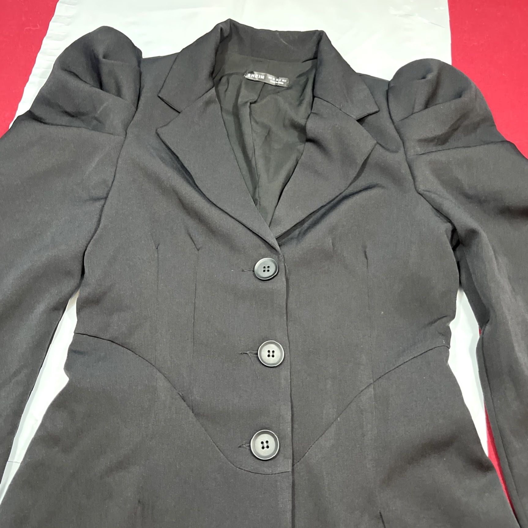 Shein SHEIN Penny Dreadful Black Button Jacket Women’s SMALL Long Puff Sleeves Witchy Size S / US 4 / IT 40 - 3 Thumbnail