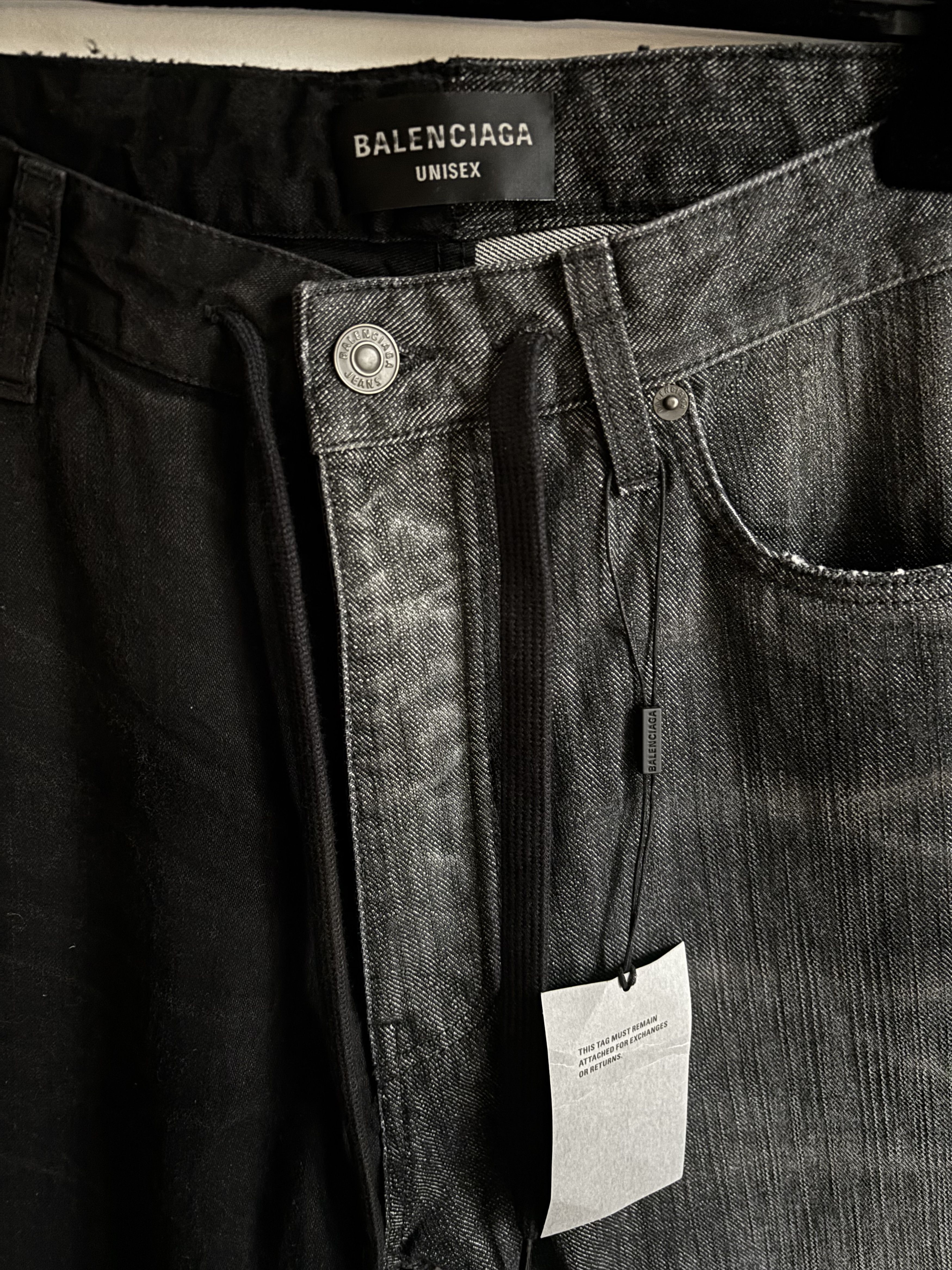 Balenciaga Balenciaga Fifty-Fifty Destroyed Jeans in Black/Grey Size US 34 / EU 50 - 7 Thumbnail