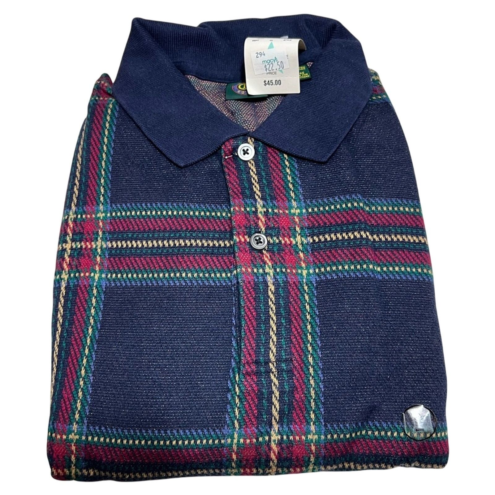 Club Room Club Room Men's Roadmap Striped Rugby Long Sleeve Shirt NWT Size US L / EU 52-54 / 3 - 2 Thumbnail