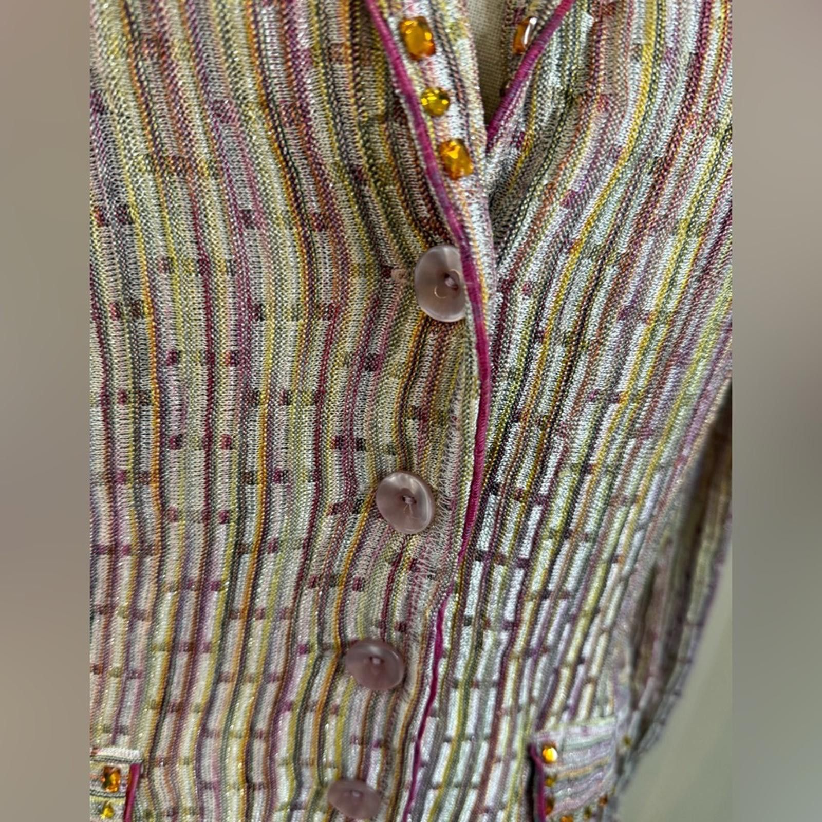 Other Passion Concept eclectic floral & striped chic blazer SZ M Size M / US 6-8 / IT 42-44 - 3 Thumbnail