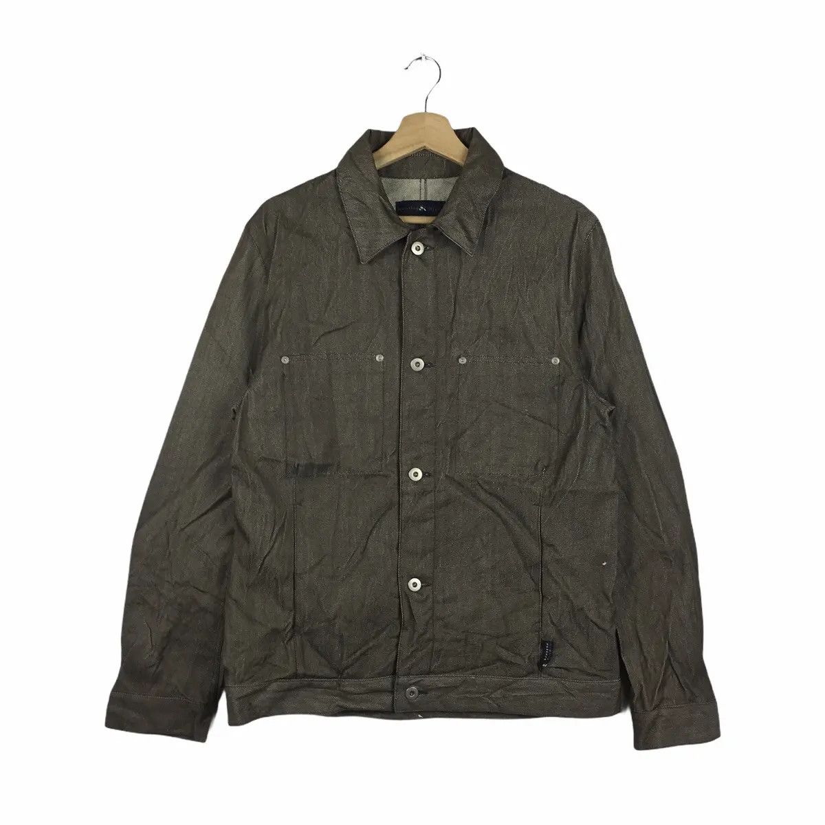 Japanese Brand × Vintage Vtg XESCAPE JAPAN DESIGNER Denim Jeans Jacket Parka Trench Size US L / EU 52-54 / 3 - 1 Thumbnail