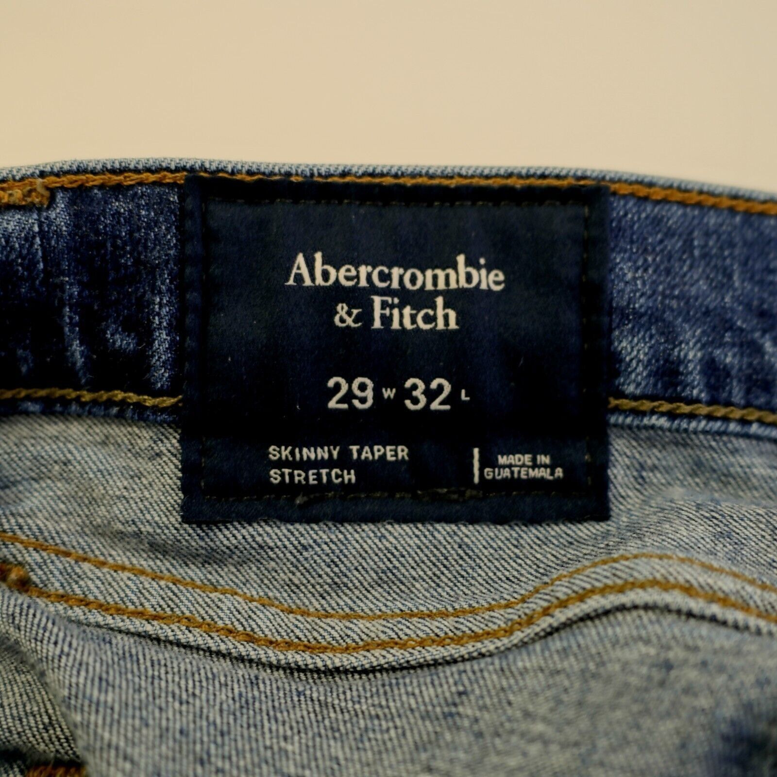 Abercrombie & Fitch Abercrombie & Fitch Blue Stone Wash Whickering Denim Jeans L Size US 30 / EU 46 - 7 Thumbnail