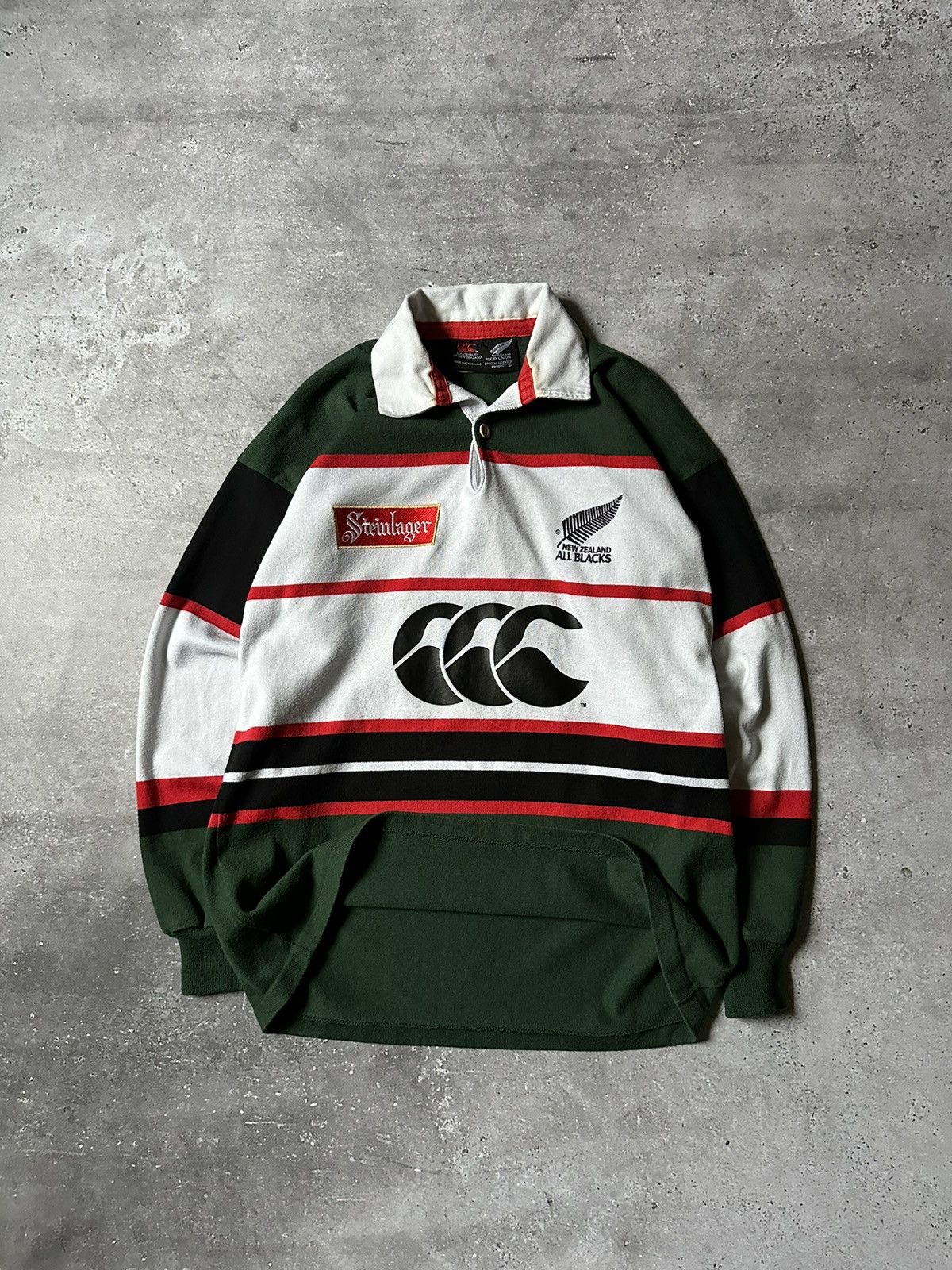 Canterbury of New Zealand × Vintage Vintage 00s Canterbury All Blacks Steinlager Rugby Jersey Size US S / EU 44-46 / 1 - 2 Thumbnail